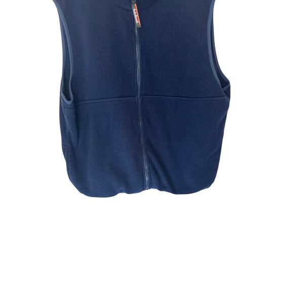 L.L. Bean Men's Blue Mock Neck Outdoor‎ Gorpcore Zip Up Fleece Vest Size XL - Picture 6 of 10